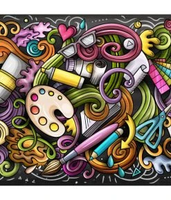 Abat-jours Lampes De Chevet Enfant Abat-jour Chevet Enfant/ado Graffiti D 25 X H 20 -Luminaires enfant Soldes abat jour chevet enfant ado graffiti d 25 x h 20 2