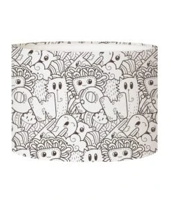 Abat-jours Lampes De Chevet Enfant Abat-jour Chevet Enfant Doodle Fête T 25 X H 20