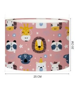 Abat-jours Lampes De Chevet Enfant Abat-jour Chevet Enfant Savane Rose Doux T 25 X H 20 -Luminaires enfant Soldes abat jour chevet enfant savane rose doux t 25 x h 20 3