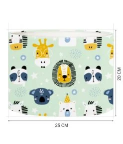 Abat-jours Lampes De Chevet Enfant Abat-jour Chevet Enfant Savane Vert Pastel T 25 X H 20 -Luminaires enfant Soldes abat jour chevet enfant savane vert pastel t 25 x h 20 3
