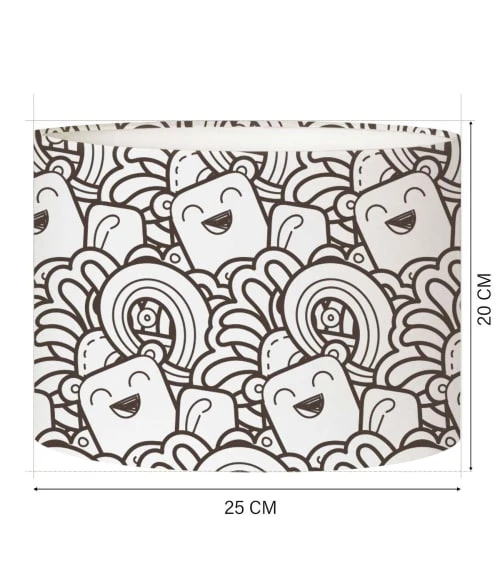 Abat-jours Lampes De Chevet Enfant Abat-jour Enfant Chevet Doodle Happy T 25 X H 20 4 Abat-jours Lampes De Chevet Enfant Abat-jour Enfant Chevet Doodle Happy T 25 X H 20 – Image 4