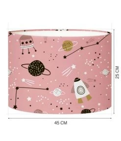 Abat-jours Lampadaires Enfant Abat-jour Lampadaire Enfant Planète Rose Doux T 45 X H 25 -Luminaires enfant Soldes abat jour lampadaire enfant planete rose doux t 45 x h 25 3