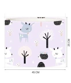 Abat-jours Lampadaires Enfant Abat-jour Lampadaire Enfant Rennes Lavande T 45 X H 25 -Luminaires enfant Soldes abat jour lampadaire enfant rennes lavande t 45 x h 25 2