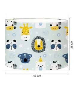 Abat-jours Lampadaires Enfant Abat-jour Lampadaire Enfant Savane Petit Bleu T 45 X H 25 -Luminaires enfant Soldes abat jour lampadaire enfant savane petit bleu t 45 x h 25 3