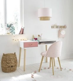 Maisons Du Monde Suspensions Enfant Abat-jour Pour Suspension Rose Cannage En Osier -Luminaires enfant Soldes abat jour pour suspension rose cannage en osier 1000 9 4 206644 6