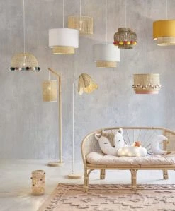 Maisons Du Monde Suspensions Enfant Abat-jour Pour Suspension Vert D'eau Cannage En Osier -Luminaires enfant Soldes abat jour pour suspension vert d eau cannage en osier 1000 13 32 215692 4