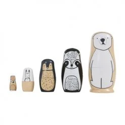 Maisons Du Monde Objets Déco Enfant Animaux Gigognes En Schima Noir Et Blanc