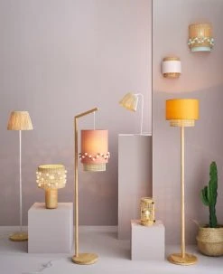 Maisons Du Monde Suspensions Enfant Applique En Rotin Et Tissu Rose -Luminaires enfant Soldes applique en rotin et tissu rose 1000 5 32 225901 2