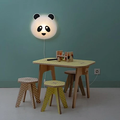 BUOKIDS Suspensions Enfant Applique Veilleuse Panda En Pvc Blanc 6 BUOKIDS Suspensions Enfant Applique Veilleuse Panda En Pvc Blanc – Image 6