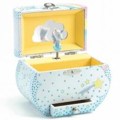 Djeco Objets Déco Enfant Boîte à Bijoux Musicale Rêves De Licornes