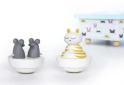 Trousselier Objets Déco Enfant Boite à Musique Chat & Souris -Luminaires enfant Soldes boite a musique chat souris 3