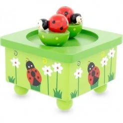 Ulysse Objets Déco Enfant Boite à Musique Coccinelle Feuille