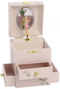 Trousselier Objets Déco Enfant Boîte à Musique Fée Cerisier Rose 13,5x10x10cm -Luminaires enfant Soldes boite a musique fee cerisier rose 13 5x10x10cm 3