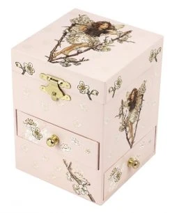 Trousselier Objets Déco Enfant Boîte à Musique Fée Cerisier Rose 13,5x10x10cm -Luminaires enfant Soldes boite a musique fee cerisier rose 13 5x10x10cm 4