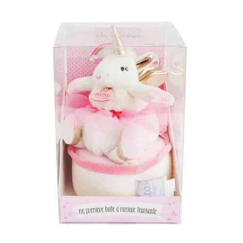 Doudou Et Compagnie Objets Déco Enfant Boite à Musique Lucie La Licorne 2 Doudou Et Compagnie Objets Déco Enfant Boite à Musique Lucie La Licorne – Image 2