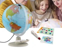 Tecnodidattica Objets Déco Enfant Globe Terrestre Illustré 25 Cm Lumineux Textes En Français -Luminaires enfant Soldes globe terrestre illustre 25 cm lumineux textes en francais 5