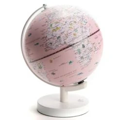 Amadeus Objets Déco Enfant Globe Terrestre Lumineux 20 X 26 Cm Rose -Luminaires enfant Soldes globe terrestre lumineux 20 x 26 cm rose 3