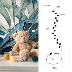 La Case De Cousin Paul Déco Lumineuses Enfant Guirlande Veilleuse Bébé 16 LED -Luminaires enfant Soldes guirlande veilleuse bebe 16 led 25