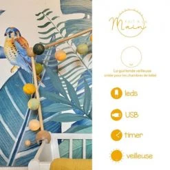 La Case De Cousin Paul Déco Lumineuses Enfant Guirlande Veilleuse Bébé 16 LED -Luminaires enfant Soldes guirlande veilleuse bebe 16 led 30