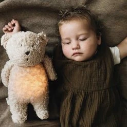 Moonie Veilleuses Pour Bébé L'ourson Magique En Coton Bio, Sons Et Lumières -Luminaires enfant Soldes l ourson magique en coton bio sons et lumieres 5