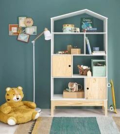 Maisons Du Monde Lampadaires Enfant Lampadaire Ajustable En Métal Blanc Et Bois D'hévéa H149 -Luminaires enfant Soldes lampadaire ajustable en metal blanc et bois d hevea h149 1000 11 5 225669 2