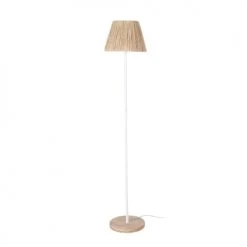 Maisons Du Monde Lampadaires Enfant Lampadaire Base En Bois Et Métal Abat-jour En Raphia Beige H137
