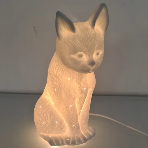 Faye Lampes De Chevet Enfant Lampe à Poser Blanche Chat 2 Faye Lampes De Chevet Enfant Lampe à Poser Blanche Chat – Image 2