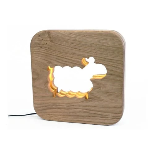 Gone's Lampes De Chevet Enfant Lampe à Poser Veilleuse En Bois Mouton 3 Gone's Lampes De Chevet Enfant Lampe à Poser Veilleuse En Bois Mouton – Image 3