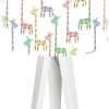 BPS Koncept Lampes De Chevet Enfant Lampe De Chevet Enfant Trépied Abat Jour Blanc Et Multicolore