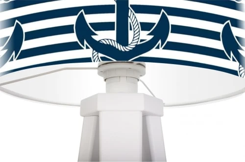 BPS Koncept Lampes De Chevet Enfant Lampe De Chevet Enfant Trépied Blanc Abat Jour Blanc Et Bleu 2 BPS Koncept Lampes De Chevet Enfant Lampe De Chevet Enfant Trépied Blanc Abat Jour Blanc Et Bleu – Image 2