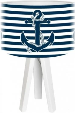 BPS Koncept Lampes De Chevet Enfant Lampe De Chevet Enfant Trépied Blanc Abat Jour Blanc Et Bleu 6 BPS Koncept Lampes De Chevet Enfant Lampe De Chevet Enfant Trépied Blanc Abat Jour Blanc Et Bleu -Luminaires enfant Soldes lampe de chevet enfant trepied blanc abat jour blanc et bleu 2