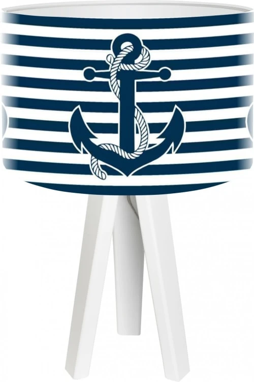 BPS Koncept Lampes De Chevet Enfant Lampe De Chevet Enfant Trépied Blanc Abat Jour Blanc Et Bleu 1 BPS Koncept Lampes De Chevet Enfant Lampe De Chevet Enfant Trépied Blanc Abat Jour Blanc Et Bleu