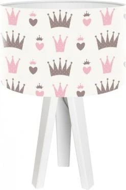 BPS Koncept Lampes De Chevet Enfant Lampe De Chevet Enfant Trépied Blanc Abat Jour Multicolore