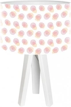 BPS Koncept Lampes De Chevet Enfant Lampe De Chevet Enfant Trépied Blanc Abat Jour Rose
