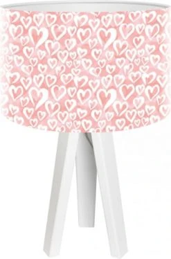 BPS Koncept Lampes De Chevet Enfant Lampe De Chevet Enfant Trépied Blanc Abat Jour Rose -Luminaires enfant Soldes lampe de chevet enfant trepied blanc abat jour rose 20