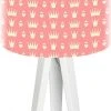 BPS Koncept Lampes De Chevet Enfant Lampe De Chevet Enfant Trépied Blanc Abat Jour Rose