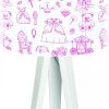 BPS Koncept Lampes De Chevet Enfant Lampe De Chevet Enfant Trépied Blanc Abat Jour Rose