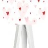 BPS Koncept Lampes De Chevet Enfant Lampe De Chevet Enfant Trépied Blanc Abat Jour Rose