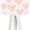 BPS Koncept Lampes De Chevet Enfant Lampe De Chevet Enfant Trépied Blanc Abat Jour Rose