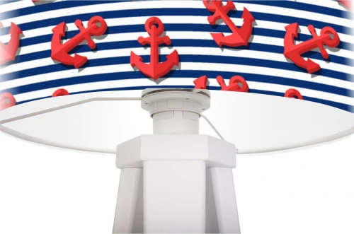 BPS Koncept Lampes De Chevet Enfant Lampe De Chevet Enfant Trépied Blanc Abat Jour Rouge Et Bleu 2 BPS Koncept Lampes De Chevet Enfant Lampe De Chevet Enfant Trépied Blanc Abat Jour Rouge Et Bleu – Image 2