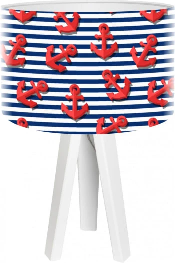 BPS Koncept Lampes De Chevet Enfant Lampe De Chevet Enfant Trépied Blanc Abat Jour Rouge Et Bleu 3 BPS Koncept Lampes De Chevet Enfant Lampe De Chevet Enfant Trépied Blanc Abat Jour Rouge Et Bleu – Image 3