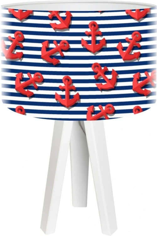 BPS Koncept Lampes De Chevet Enfant Lampe De Chevet Enfant Trépied Blanc Abat Jour Rouge Et Bleu 1 BPS Koncept Lampes De Chevet Enfant Lampe De Chevet Enfant Trépied Blanc Abat Jour Rouge Et Bleu