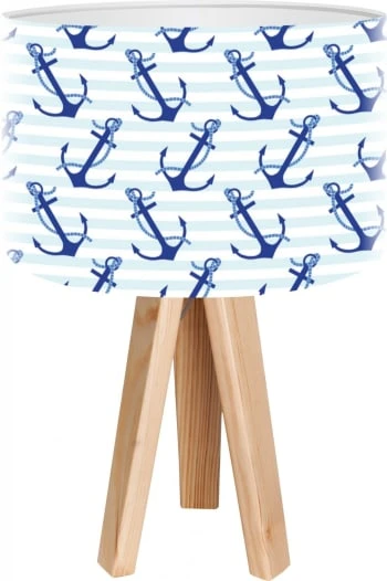 BPS Koncept Lampes De Chevet Enfant Lampe De Chevet Enfant Trépied Blanc Abat Jour Bleu 3 BPS Koncept Lampes De Chevet Enfant Lampe De Chevet Enfant Trépied Blanc Abat Jour Bleu – Image 3