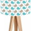 BPS Koncept Lampes De Chevet Enfant Lampe De Chevet Enfant Trépied Bois Abat Jour Gris Et Bleu