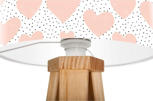 BPS Koncept Lampes De Chevet Enfant Lampe De Chevet Enfant Trépied Bois Clair Abat Jour Rose 2 BPS Koncept Lampes De Chevet Enfant Lampe De Chevet Enfant Trépied Bois Clair Abat Jour Rose – Image 2