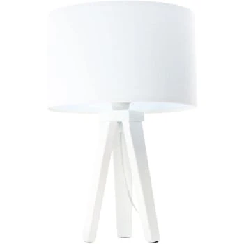 BPS Koncept Lampes De Chevet Enfant Lampe De Table Tissu Blanc 30x30x46cm 5 BPS Koncept Lampes De Chevet Enfant Lampe De Table Tissu Blanc 30x30x46cm – Image 5