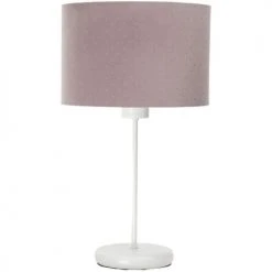 BPS Koncept Lampes De Chevet Enfant Lampe De Table Tissu Rose 26x26x44cm