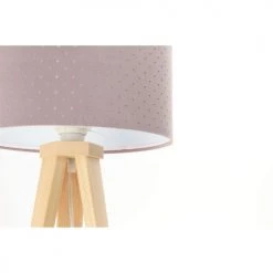 BPS Koncept Lampes De Chevet Enfant Lampe De Table Tissu Rose 30x30x46cm -Luminaires enfant Soldes lampe de table tissu rose 30x30x46cm 18