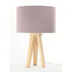 BPS Koncept Lampes De Chevet Enfant Lampe De Table Tissu Rose 30x30x46cm -Luminaires enfant Soldes lampe de table tissu rose 30x30x46cm 21