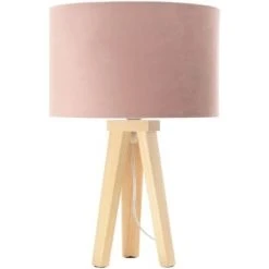 BPS Koncept Lampes De Chevet Enfant Lampe De Table Tissu Blanc 30x30x46cm 11 BPS Koncept Lampes De Chevet Enfant Lampe De Table Tissu Blanc 30x30x46cm -Luminaires enfant Soldes lampe de table tissu rose 30x30x46cm 22
